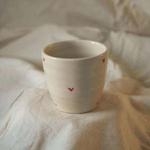 Brogan Handmade Espresso Tumbler - Hearts - White