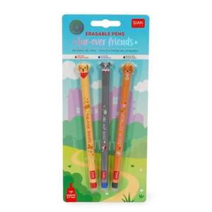 Set of 3 Erasable Gel Pens - Fur Ever Friends
