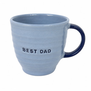 Gift Ideas: Brogan Handmade Mug - Blue Best Dad Mug
