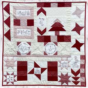 Christmas: Red & White Christmas Quilt
