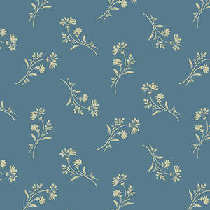 Fabric: Sewing Basket - Petunia, Col Saphire