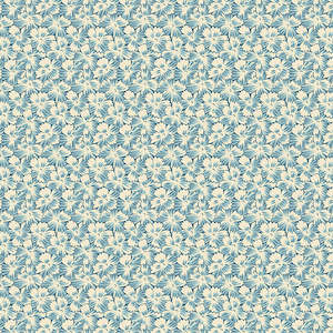 Fabric: Sewing Basket - Aster, Col Turquoise