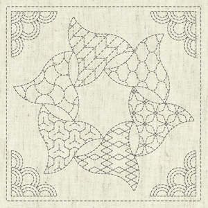 Sashiko: Sashiko Cloth - Kaza-Guruma 5