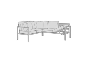 Products: COVER SUITABLE FOR AVA CORNER LOUNGE The Cover Company