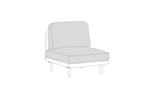 Products: COVER SUITABLE FOR CLUB ARMLESS SOFA The Cover Company