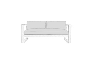 COVER SUITABLE FOR MILFORD DEVON TEAK OUTDOOR 2.5 PERSON SOFA The Cover Company