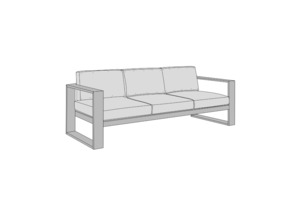 Products: COVER SUITABLE FOR CUBE 3 SEATER The Cover Company