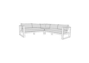 COVER SUITABLE FOR MILFORD DEVON TEAK MILFORD OUTDOOR CORNER SOFA SET (3 PIECES)&hellip;