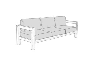 Products: COVER SUITABLE FOR NOUVEAU BASSO 3 SEATER (Nouveau Basso Triple Outdoor Lounger) The Cover Company