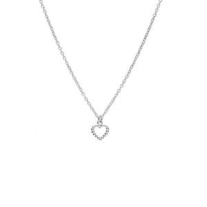 Silk & Steel - Superfine Mini Cutout Heart Necklace