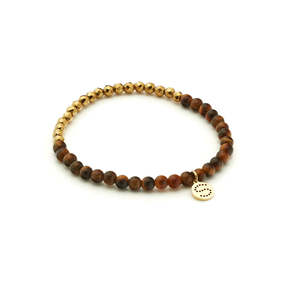 SILK & STEEL - Party at the Front Bracelet Tigers Eye Gold