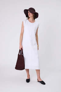 Marlow - Costa Lenin Dress - White