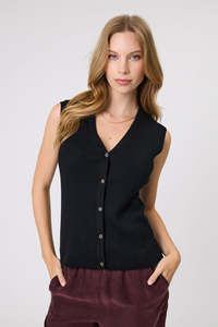 Marlow - Encore Knit Vest - Black