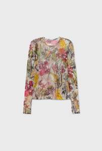 Silk Laundry - Mesh Long Sleeve Top Planktonic