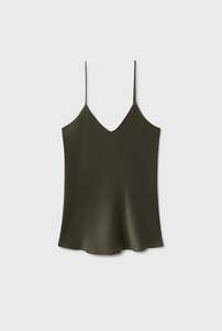 Silk Laundry - Bias Cut Cami - Pine