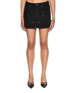 Womens: KSUBI - Low Rider Mini Skirt Boneyard Black