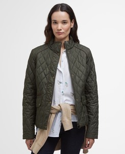 Barbour - Crawford Cavalry Quilted Jacket - Olive/Ancient Tartan