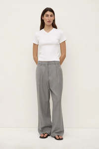 Bottoms: Assembly Label - Jaina Suit Pant - Grey Marle