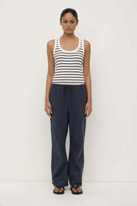 Bottoms: Assembly Label - Rooney Poplin Pant - Ture Navy