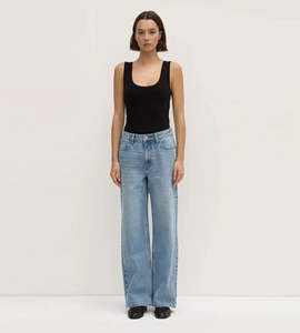 Assembly Label  - Womens Relaxed Jean - Indigo Blue