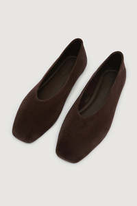 Assembly Label - Andrea Suede Ballet Flat - Ganache
