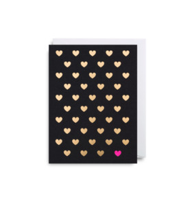 Greeting Cards: CARD - Gold Hearts