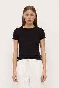 Assembly Label - Linley Ribbed Tee - Black
