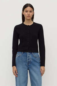 Sweaters Knitwear: Assembly Label - Tilly Cotton Cashmere Cardigan - Black
