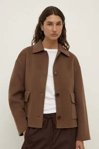 Coats Jackets: Assembly Label - Mya Wool Jacket - Milk Choc