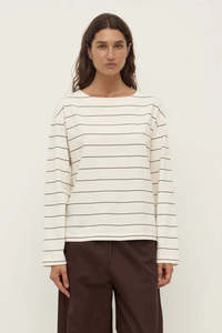Assembly Label - Scout Long Sleeve Tee - Cream/mulberry