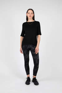 Outlet: Marlow - Anytime 3/4 Sleeve Tee - Black