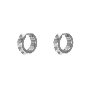 Silk And Steel: Silk & Steel - Mini Verge Earrings - Silver