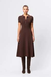 Dresses: Mossman - Petra Midi Dress - Chocolate
