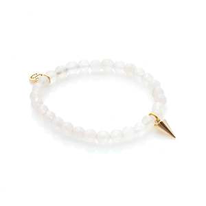 Jewellery: Silk & Steel - Love Hate Bracelet - Rose Quartz & Gold