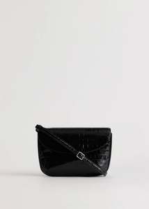 Yu Mei - Keriana Clutch - Black Croc