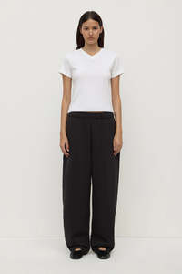 Assembly Label: Assembly Label - Brushed Cotton Lounge Pant - Black