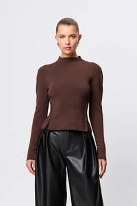 Mossman - Windsor Knit Top - Chocolate