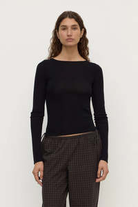 Assembly Label - Tatiana Wool Long Sleeve Top - Black