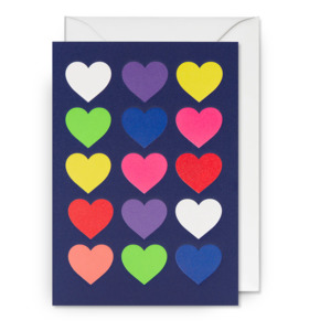Greeting Cards: CARD - Colourful Hearts