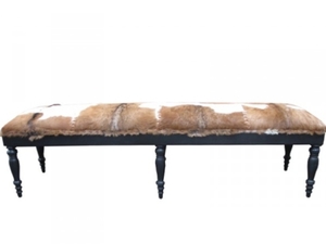 Cowhide Chairs + Stools: XL Brench Choco