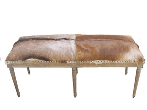 Cowhide Chairs + Stools: Bench/otto Nat