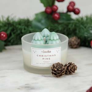 Candles: Christmas Pine Candle in Glass