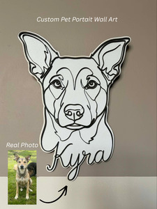 Precision Laser And Engraving: Custom Pet Portrait Wall Art