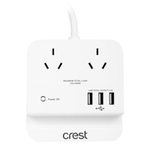 Power Hub 2 Sockets with 3 USB Outlets