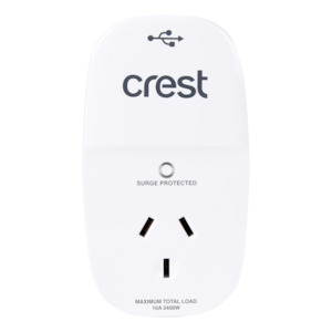 Surge Protected Power Boards: Power Adaptor 1 Socket 2 USB Surge Protected