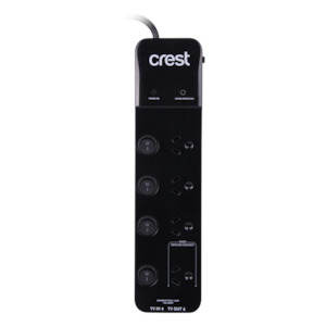 Power Board 4 Socket 4 Switch TV Surge Protected