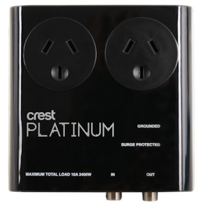 Platinum Surge Protector 2 Socket Plus Coax