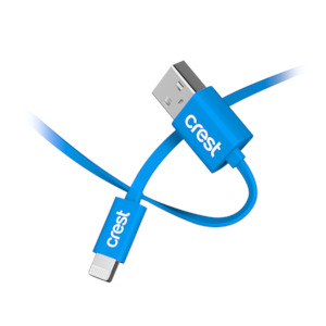 Charging Cables: Lightning to USB-A Flat Cable 1.2M - Blue