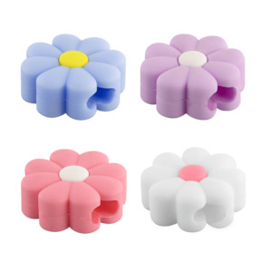 Cables: Cable Protectors Novelty Flowers - Assorted 4 Pack