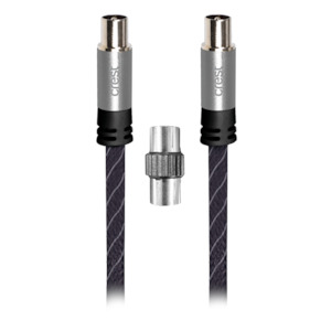 Triple Shield TV Antenna Cable 2M With Adaptor